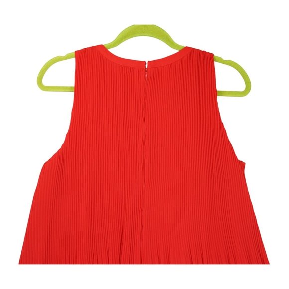 Ann‎ Taylor Red Sleeveless Dress Pleated Size Medium M MSRP $89 - Picture 7 of 7